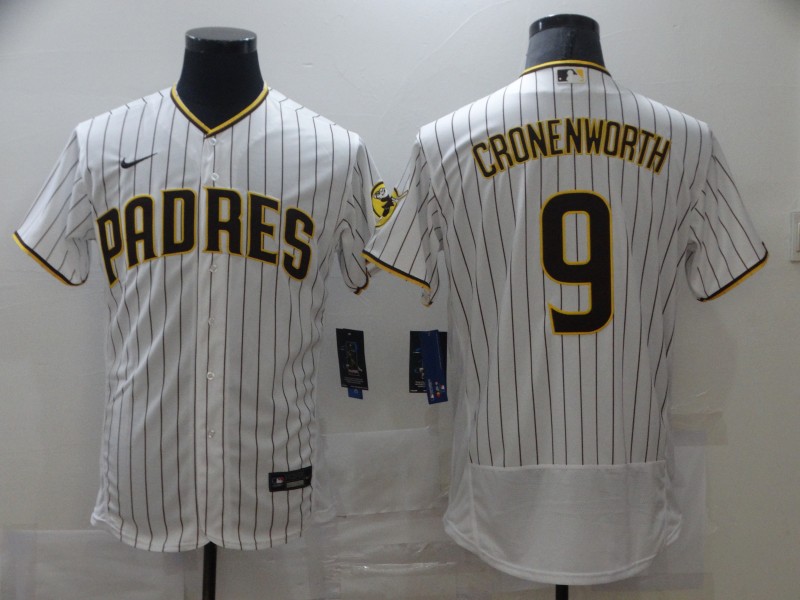 Men's San Diego Padres #9 Jake Cronenworth White Flex Base Stitched MLB Jersey Men's San Diego Padres #9 Jake Cronenworth White Flex Base Stitched MLB Jersey